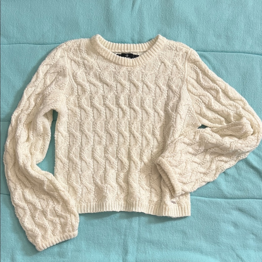 Volcom Cable Knit Ivory Sweater